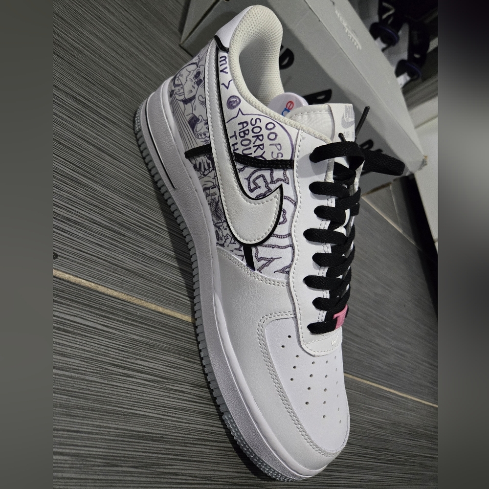 Custom Boo/DBZ Nike Air Force 1 White and Gray - Picture 12 of 15